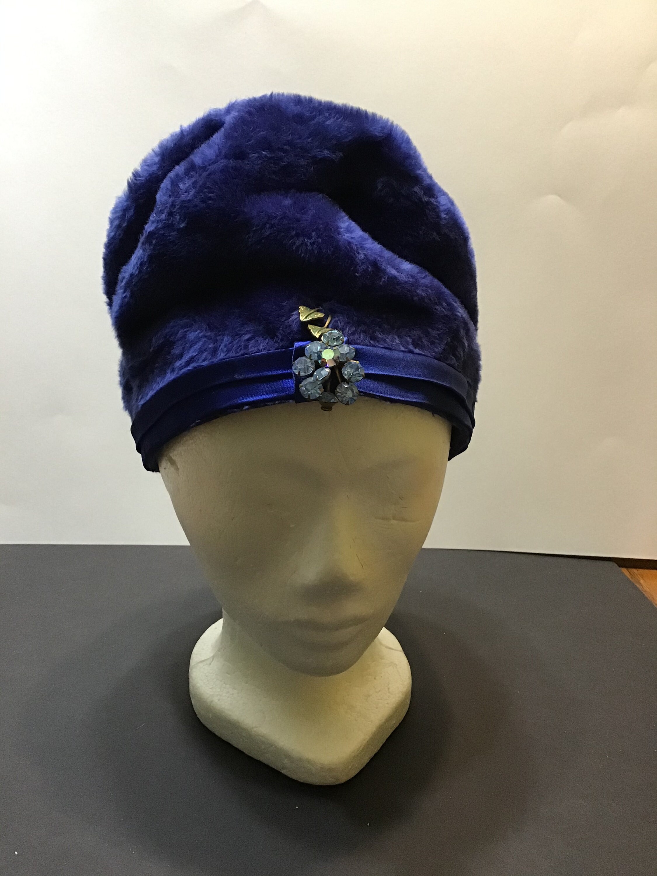 Vintage MCM Jean Arlett 1950s Fur Fashion Australia Ribbon Hat Vintage 60s Madcaps Paris New York Brown Brimmed Hat, Bow  main image 2