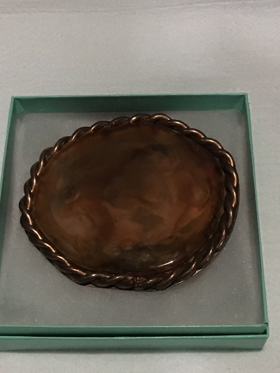 Copper clad and resin filled belt buckle, medium … - image 2