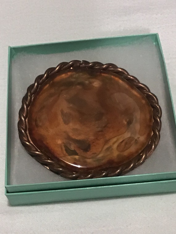Copper clad and resin filled belt buckle, medium … - image 4