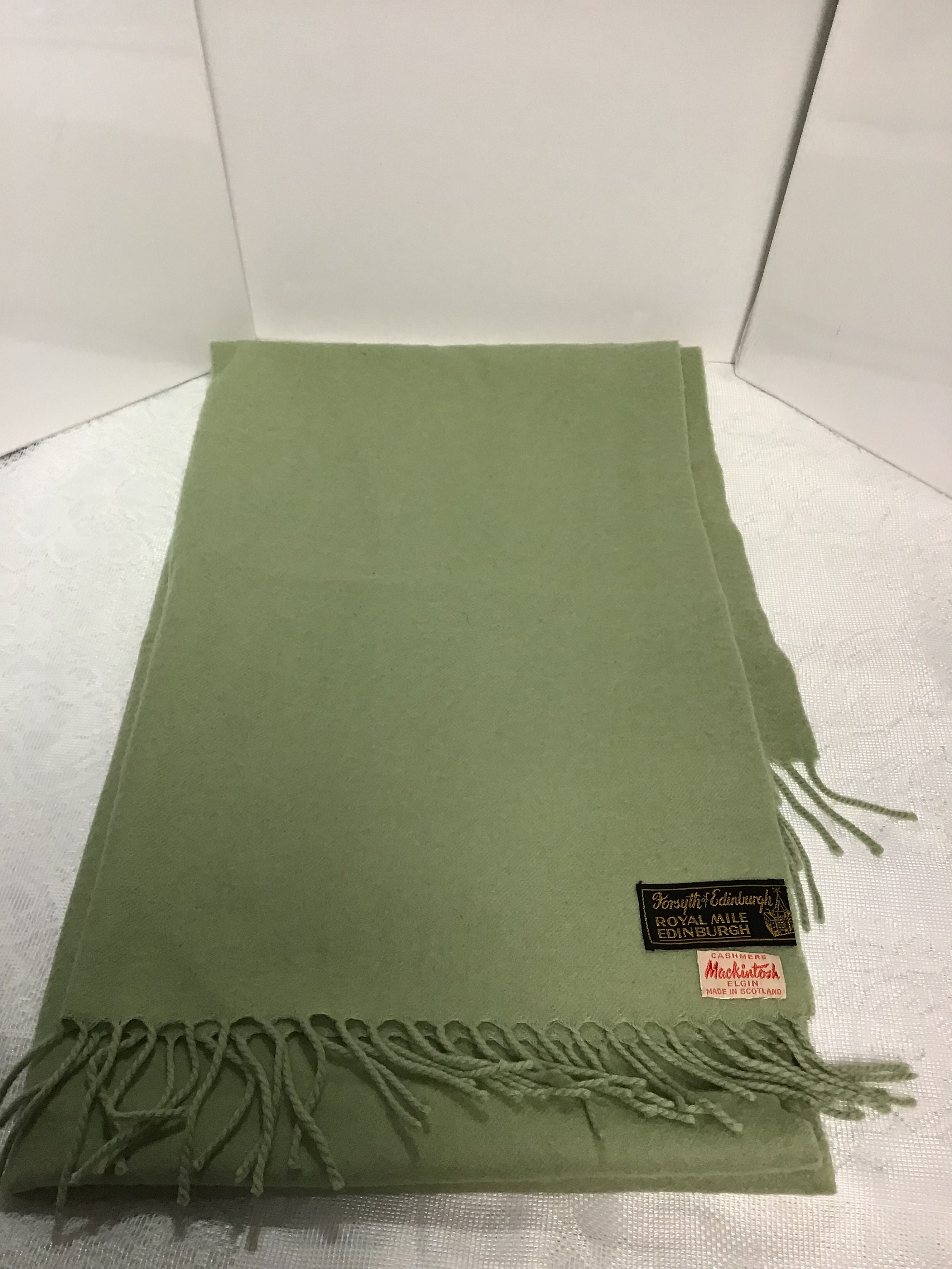 Cashmere Scarf in a Soft Green 