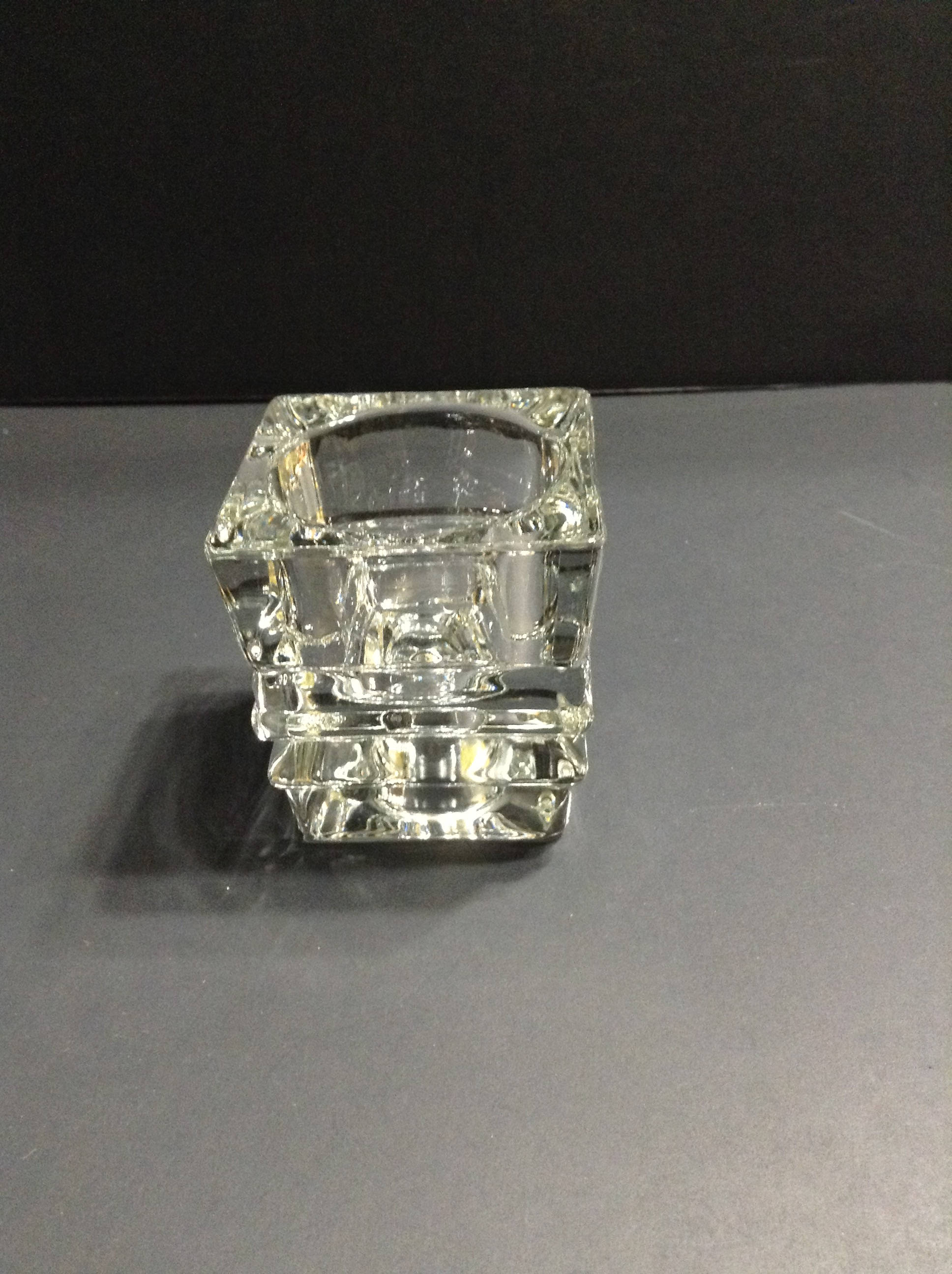 Vintage Avon candle holder heavy clear glass convertible Etsy