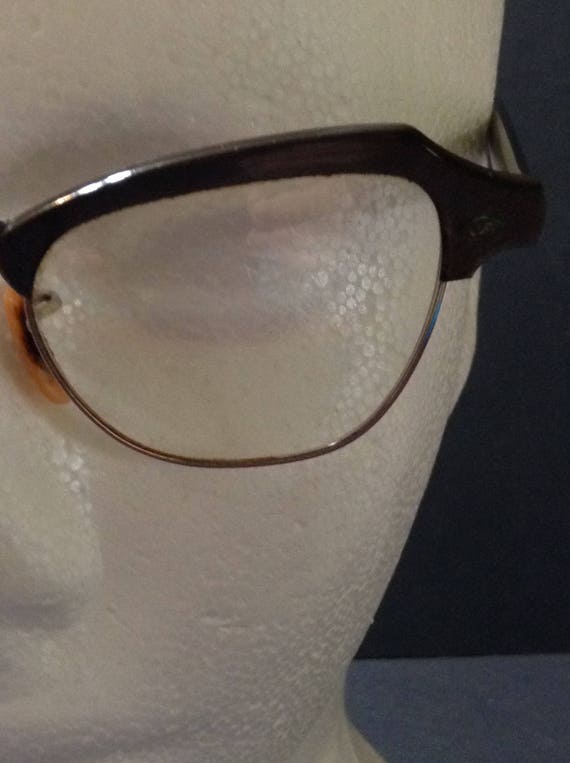 Bausch and Lomb frames, gray, cat-eye, bridge mar… - image 3