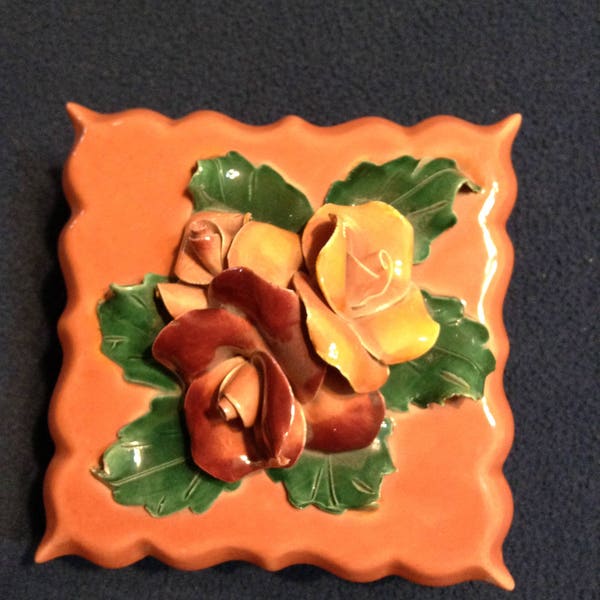 Vintage signed Johannes Brahm pottery cigarette box.