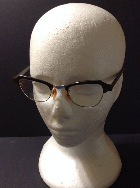 Bausch and Lomb frames, gray, cat-eye, bridge mar… - image 1