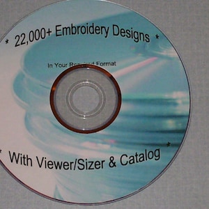 22,000 DST Embroidery Designs on DVD/CDs/USB - Cartoons and More