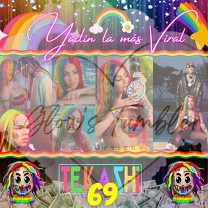 6ix9ine and Yailin Tumbler Wrap