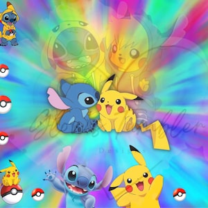 Stitch & Pikachu Tumbler Wrap