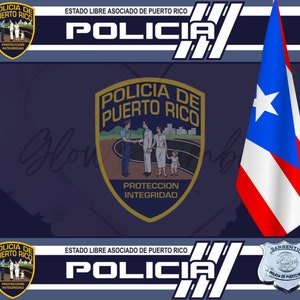 Envoltorios para vasos de Policía de PR Agente y Sargento