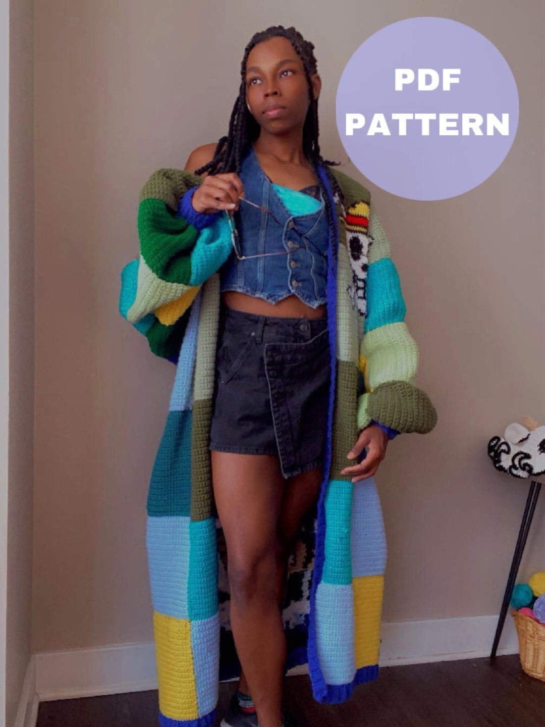 One Piece Inspired Crochet Cardigan Pattern: Oversized Tapestry