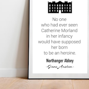 Jane Austen Northanger Abbey Quote Print: Bookish Wall Art (Digital Download)
