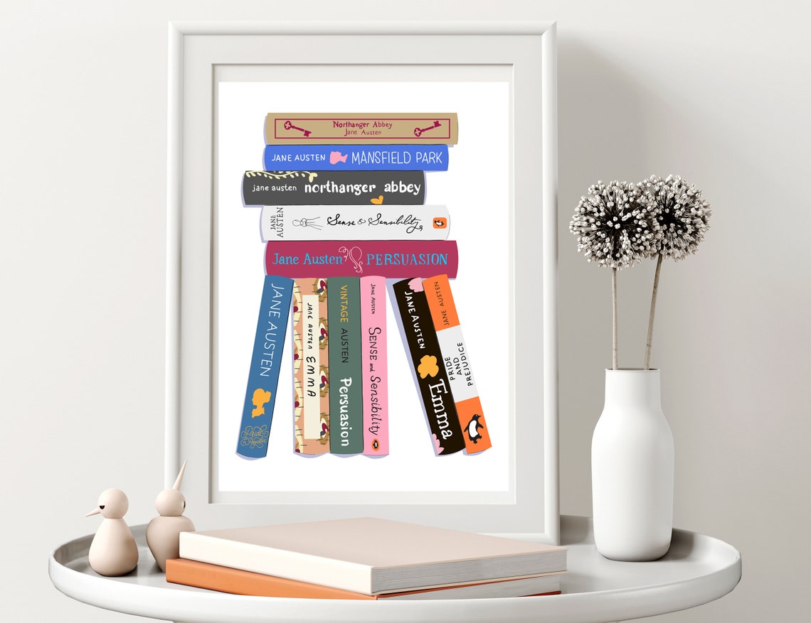 Jane Austen Book Poster Printable Vintage Book Classic Pride and ...
