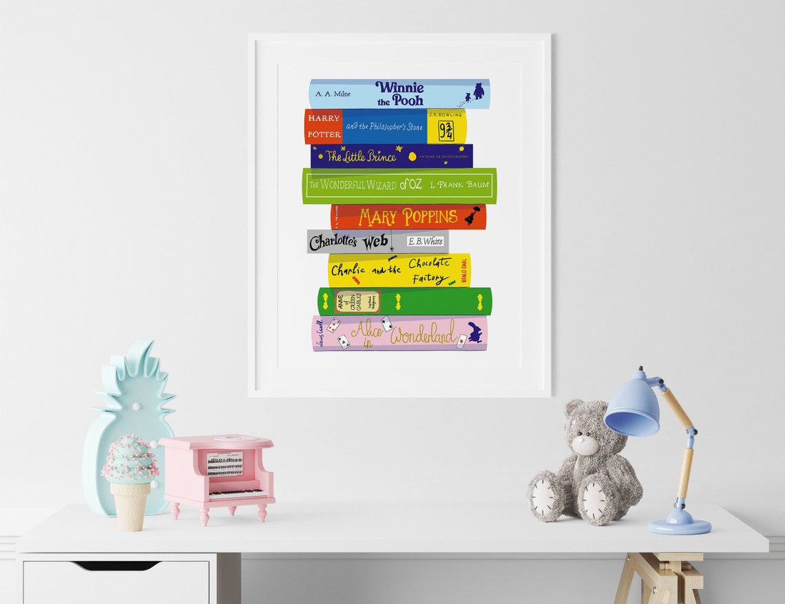 Printable Childrens Book Art Nursery Book Wall Art Print Etsy