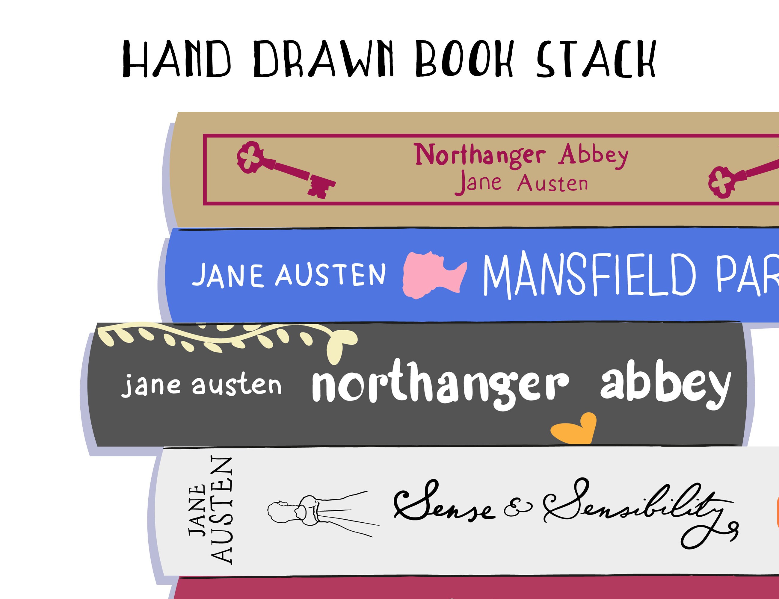 Jane Austen Book Poster – Printable Vintage Book Classic - Pride and ...