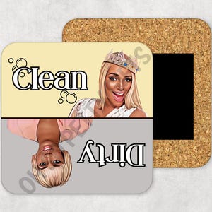 Nene Bob Bowl Wig Clean Dirty Dishwasher Magnet Real Housewives of Atlanta RHOA (ONE)