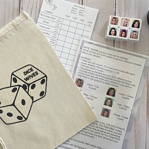 DiceWives Real Housewives Party Game Dice Wives