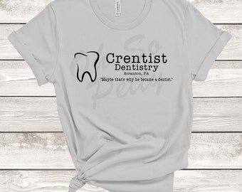 ORIGINAL The Office Crentist Shirt Tshirt Dwight Schrute Unisex Funny Comedy TV