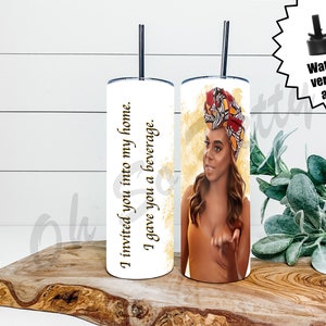 Candiace I Gave You A Beverage RHOP TUMBLER Water Bottle Real Housewives of Potomac 20 oz Coffee Straw Lid