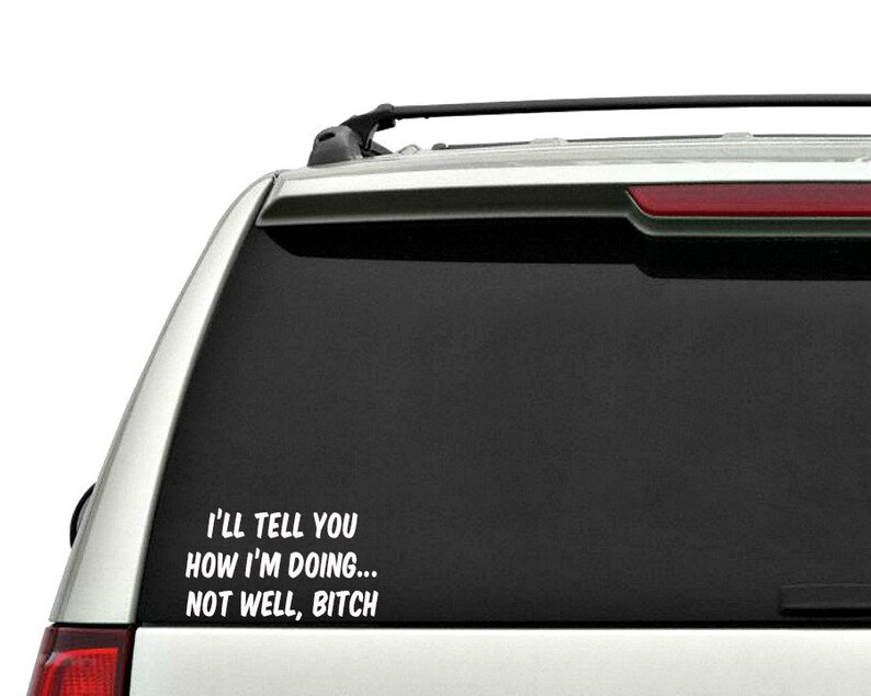 Not Well Bitch Real Housewives Car Laptop DECAL