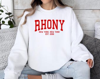RHONY Varsity Sweatshirt Real Housewives of New York Bravo Collegiate Crewneck