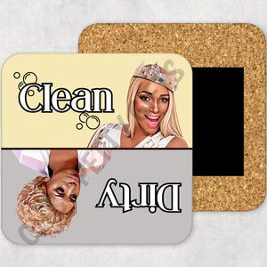 Nene Wig Clean Dirty Dishwasher Magnet Real Housewives of Atlanta RHOA (ONE)