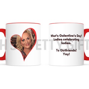 ONE Galentine&#39;s Day Parks and Rec 11 oz Coffee Mug Parks & Recreation Leslie Knope