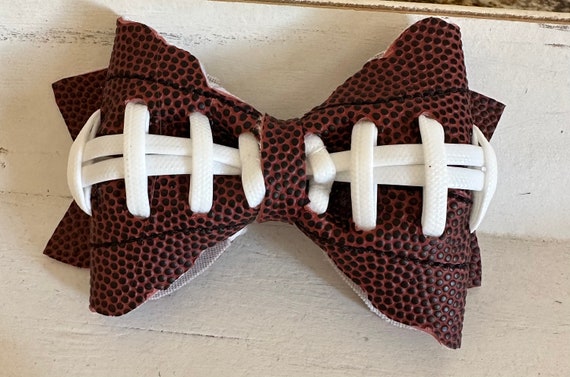 Football Hair Bow, Fall hair bow, brown hair bow, birthday present