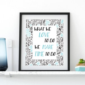 Light Blue Inspirational Quote Printable, 5 Sizes, Instant Download Art ...