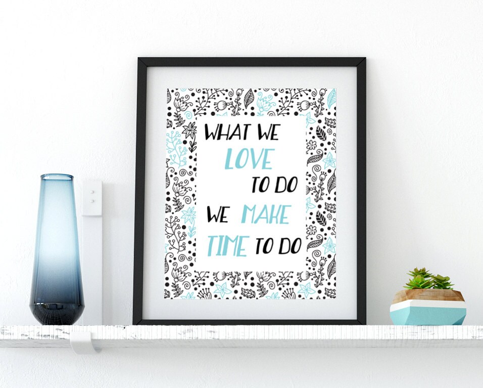 Light Blue Inspirational Quote Printable, 5 Sizes, Instant Download Art ...