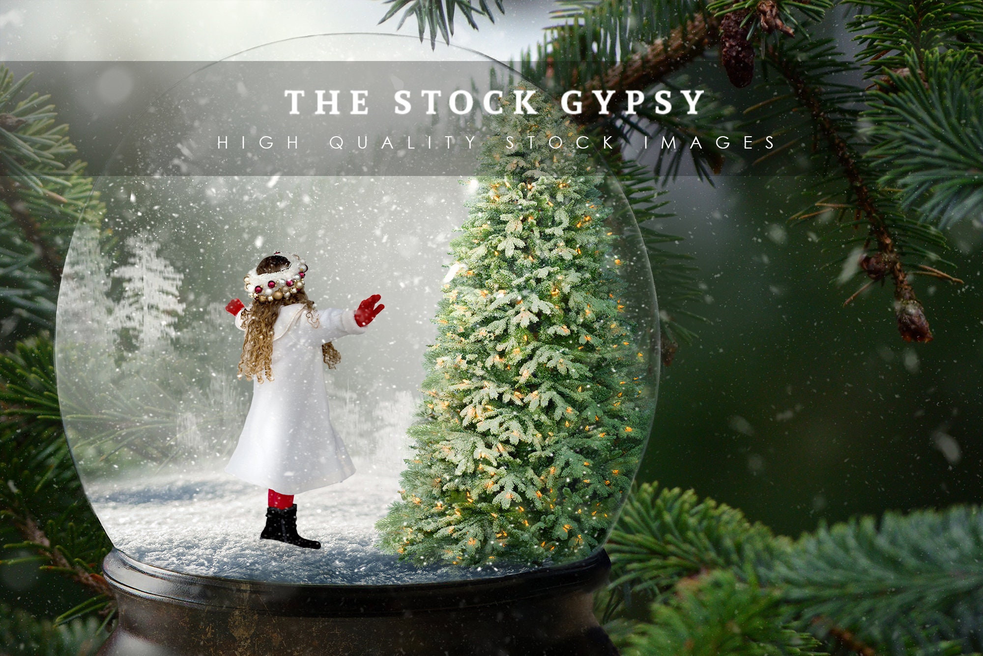 Snow Globe Digital Background for Christmas | Etsy