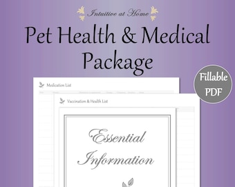 Mini agenda de santé pour animaux de compagnie, organiseur médical à remplir, carnet de notes pour animaux de compagnie (impression numérique)