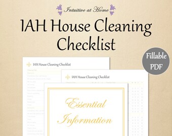 Mini House Cleaning Checklist – Household Cleaning and Organization Fillable PDF Printable