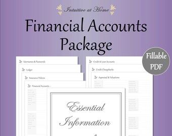 Financial Planner PDF, Bill Tracker, Budget, Debt, Accounts (Fillable)
