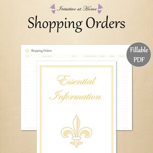 Mini Shopping Order Tracker, Online Shopping Organizer – Gold Bearbeitbarer ausfüllbarer Haushaltsplaner Lieferung Tracker Digital Printable PDF