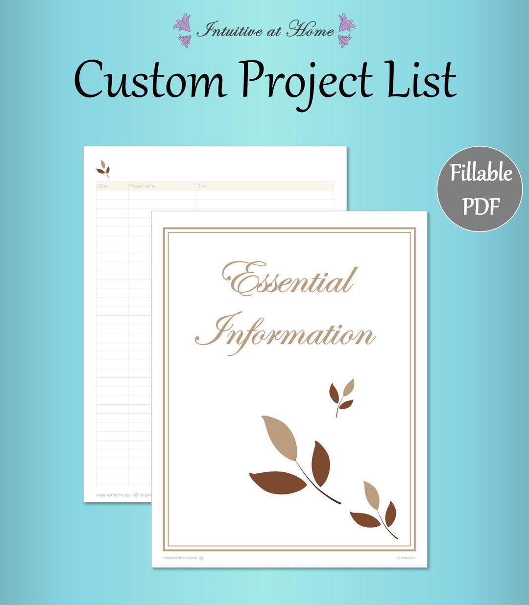 Mini Custom Project List – Printable Task Checklist & Project Organizer ...