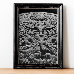 Piedra Del Sol Fine Art Photography Print| Aztec | Mexica Art| Indigenous Art | Danza Azteca | Aztec Calendar Art | cosmic art