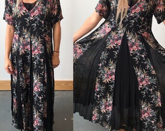 black rayon maxi dress