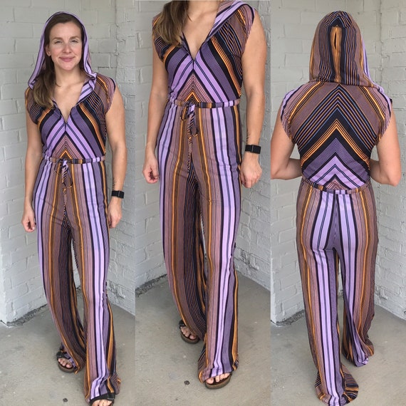 Vintage 1970s Jody T Of California Striped Sleevel
