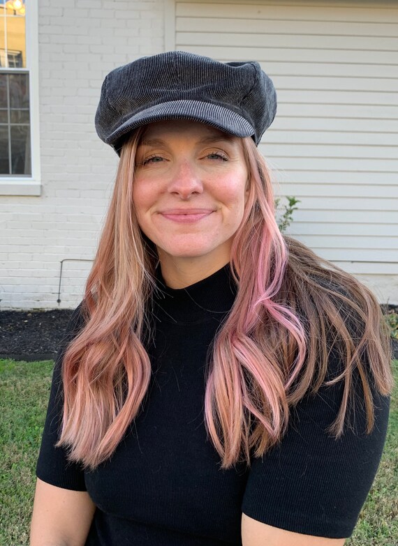 vintage corduroy newsboy cap - Gem