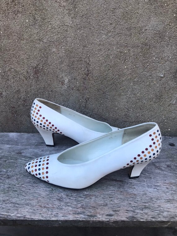 Vintage 80s Liz Claiborne White Multi 