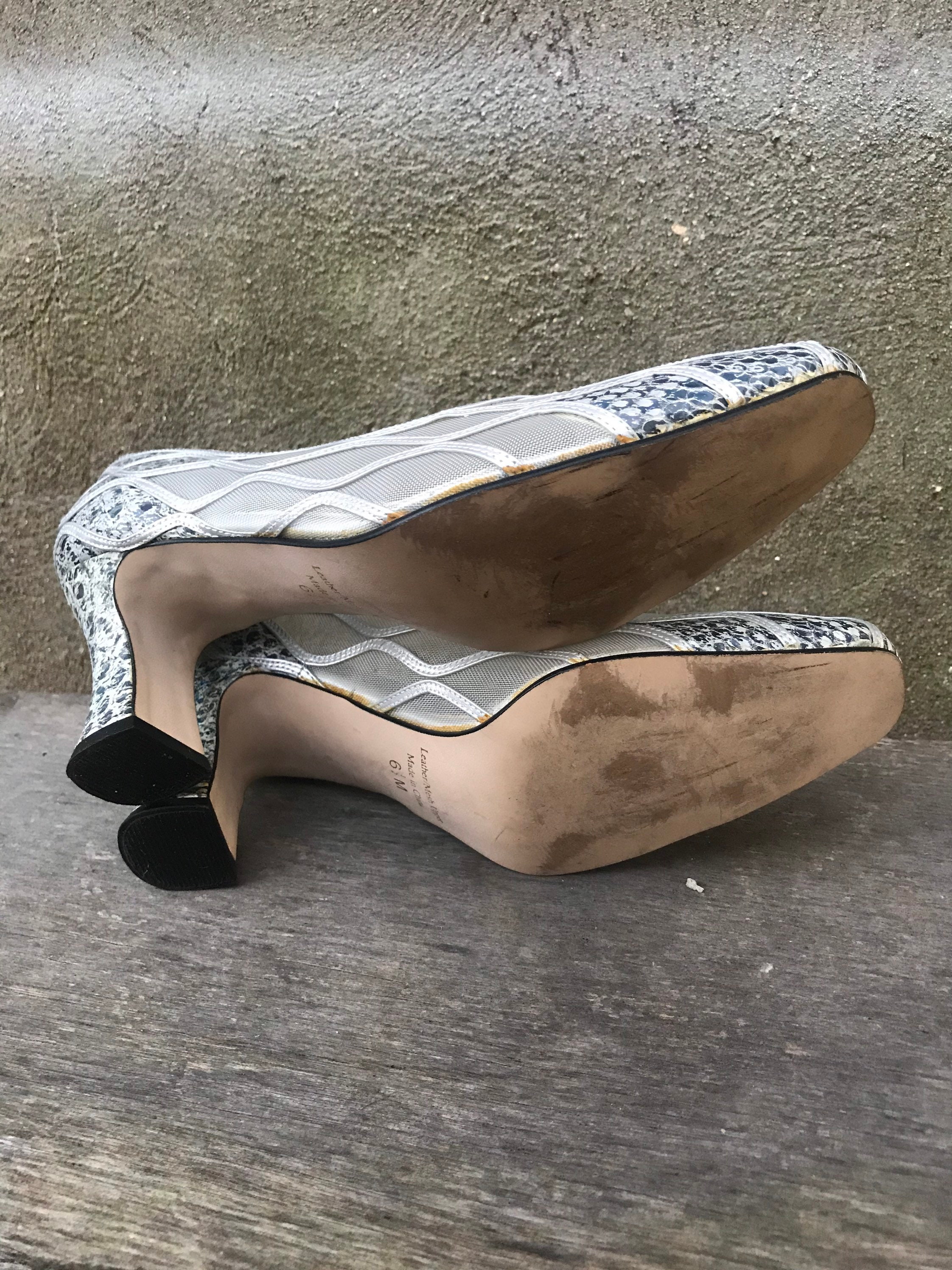 Sofia Gray Snake Skin Leather Stiletto High Heels Pumps Shoes – AUMI 4