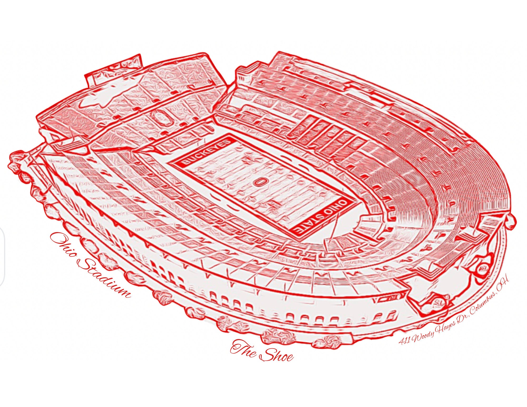 Ohio Stadium Artwork Etsy