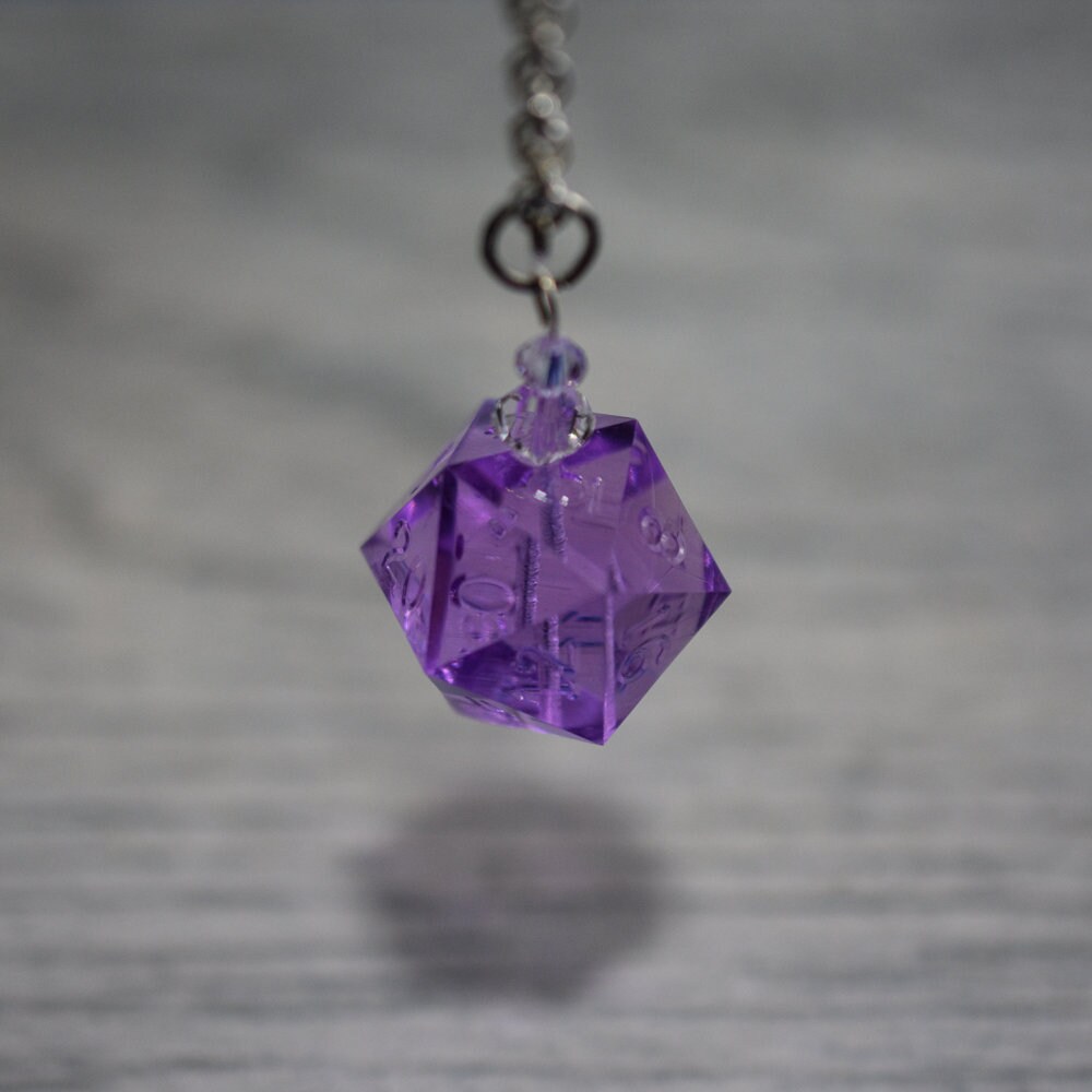 Amethyst Gamescience D20 Dice Necklace Polycarbonate - Etsy