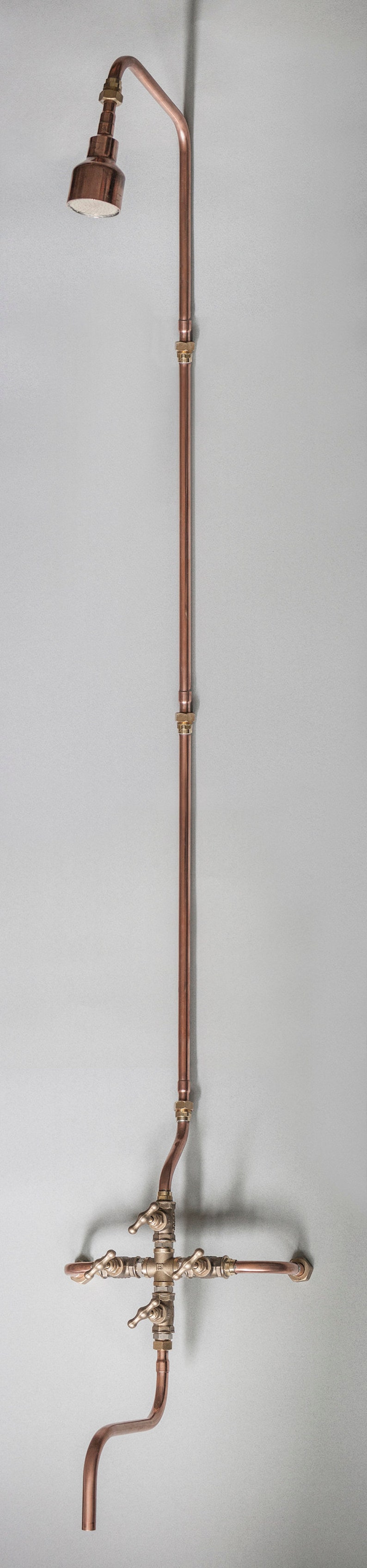 Tub Shower Handmade Copper Pipe Shower and Bathtub Filler Etsy