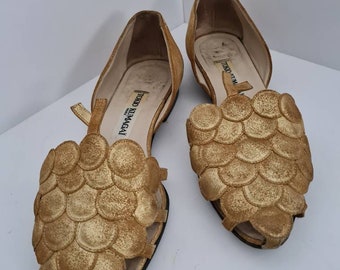 tokio kumagai オープントゥデザインフラットシューズ Tokio Kumagai Flat Vintage Shoes - Etsy Canada