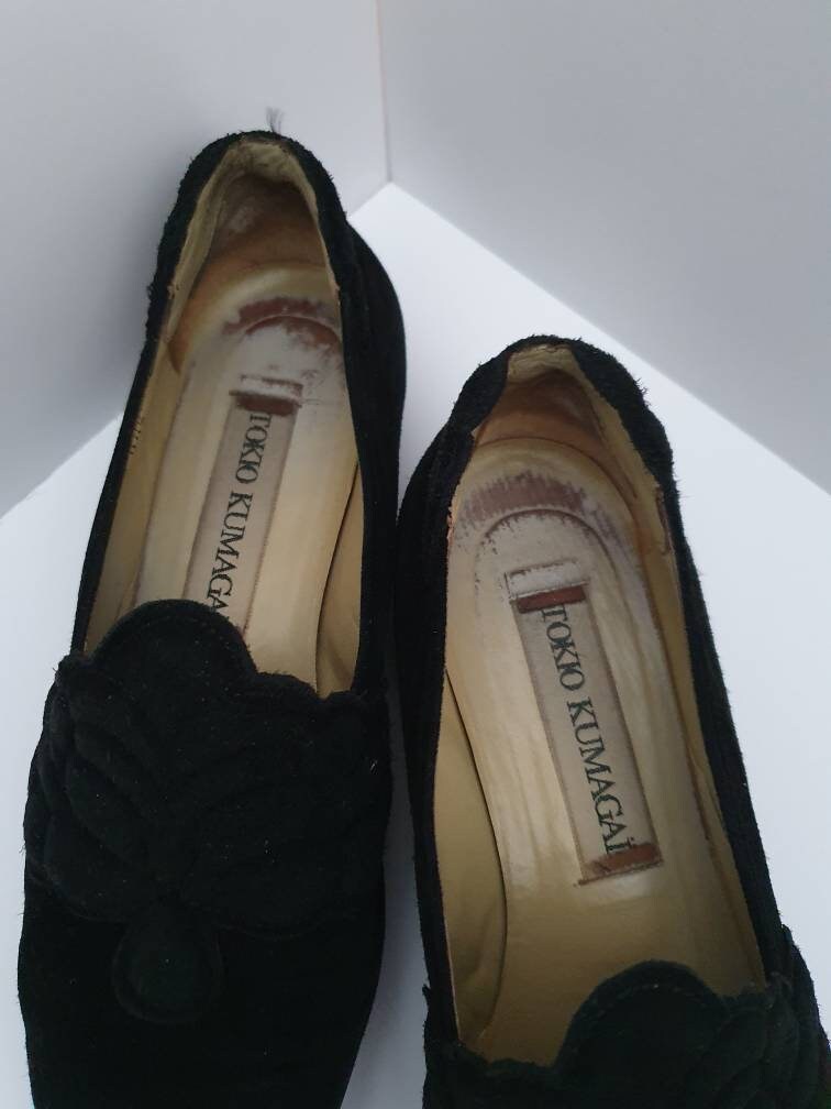 tokio kumagai オープントゥデザインフラットシューズ Tokio Kumagai Vintage Shoes - Etsy