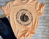 Fall shirt, leopard shirt, pumpkin shirt