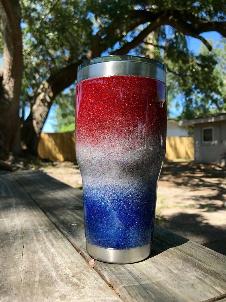 Glitter Tumbler 4th of July Memorial Day Gift Glitter Yeti Etsy