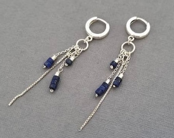 Sterling silver  lazuli lapis earrings