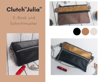 Clutch "Julia": e-book with sewing instructions + pattern for a handbag; A4 PDF