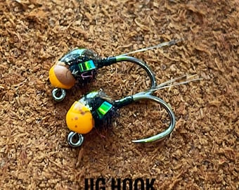 Smash Pumpkin Fly: Tungsten Bead Jig Hook - Barbless (Pack of 3)